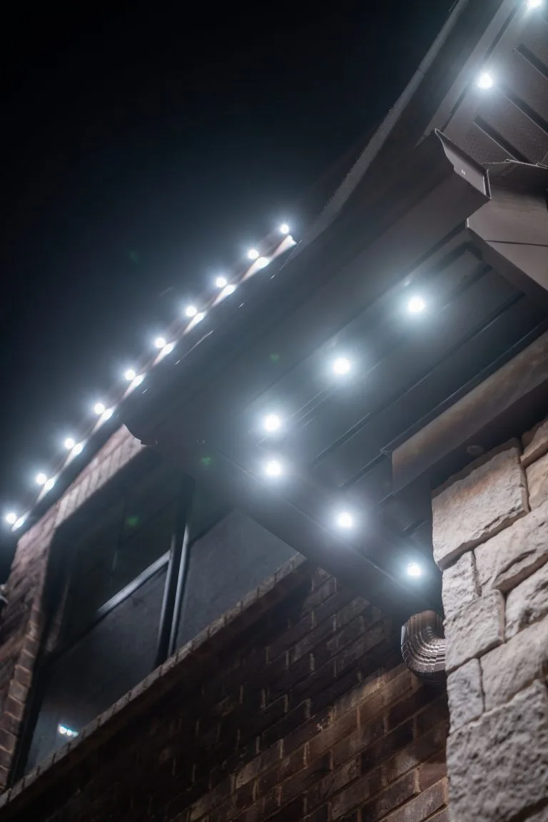 gemstone lights near candler park Knoxville home