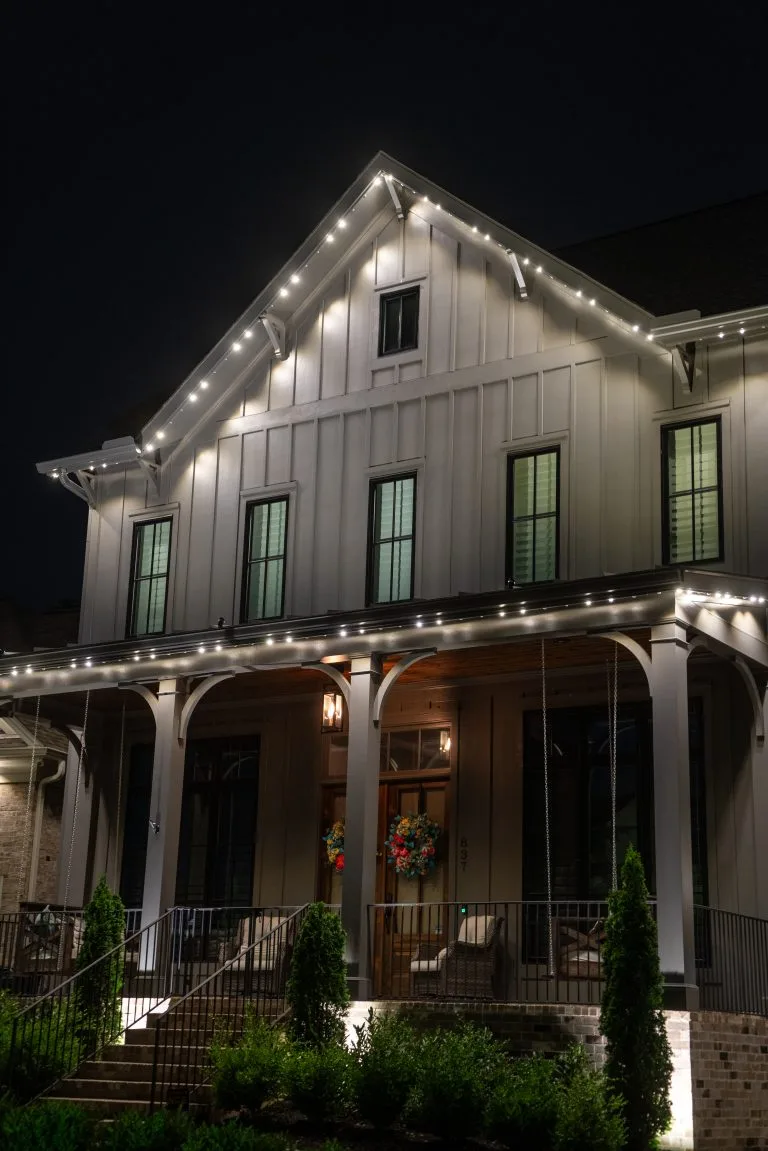 soffit & under-eave lighting near green hills tennessee home