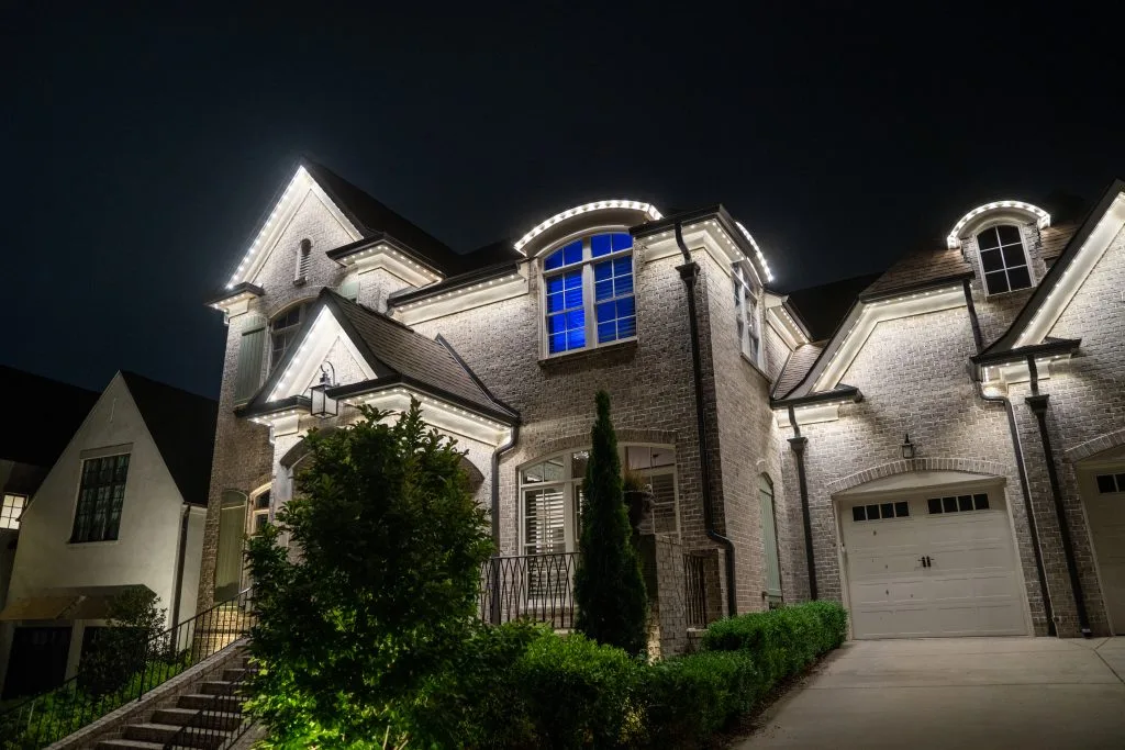 smart outdoor lighting near 12 South Nashville home