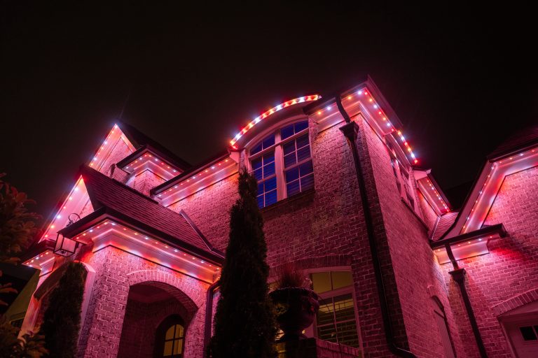 soffit under-eave lighting installation ansley park atlanta