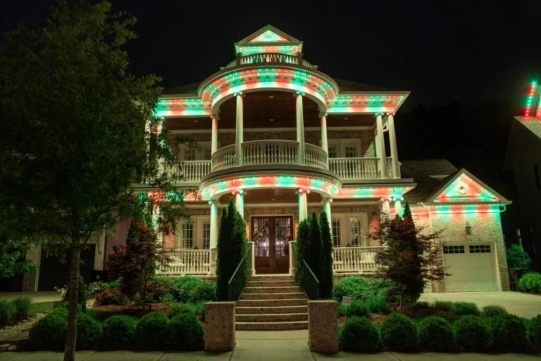 Soffit Upgrade Using permanent christmas lights For Uniform Glow