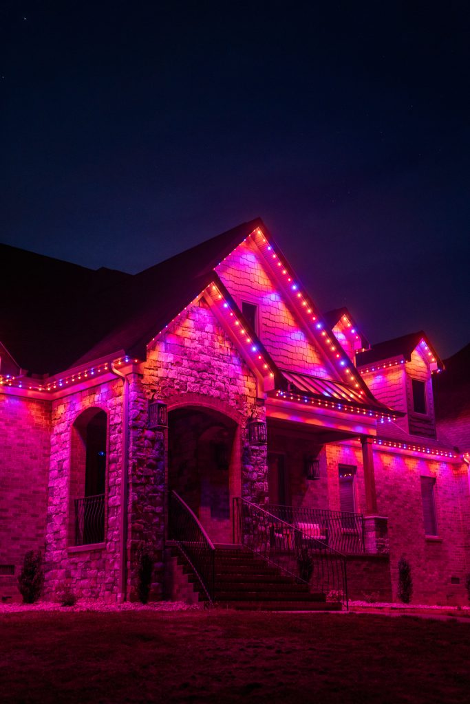 soffit & under-eave lighting near 12 south tennessee home
