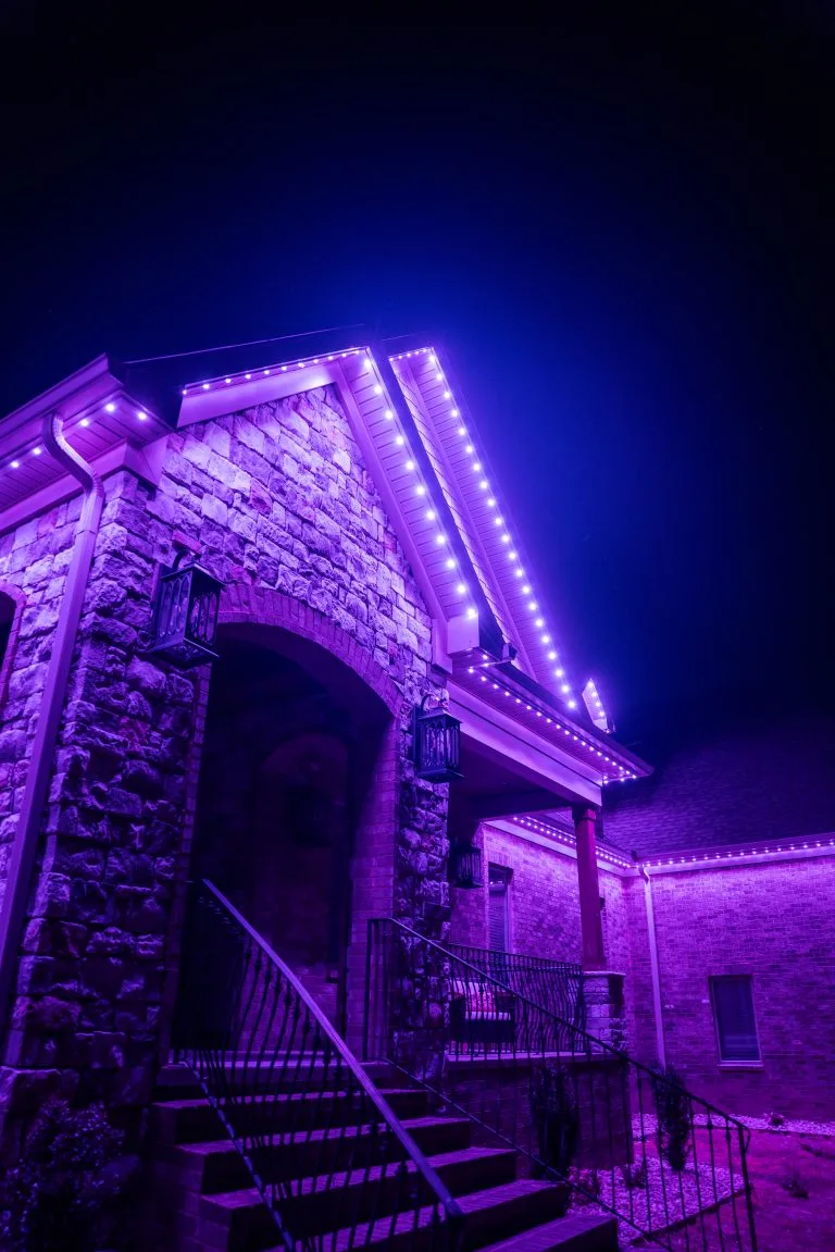 soffit & under-eave lighting near west end Knoxville home