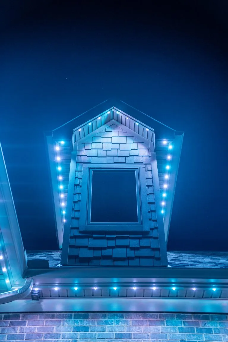 Evening Facade With Discreet soffit led lights